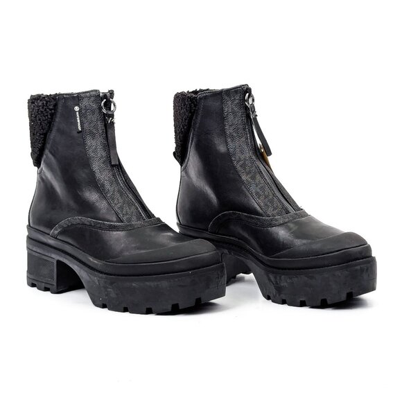 Michael Kors Wmn Channing Waterproof Rain Black Platform Winter Snow Boots sz 7 - Picture 1 of 8